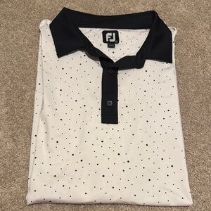 FootJoy Black and White Speckled Polo Shirt
